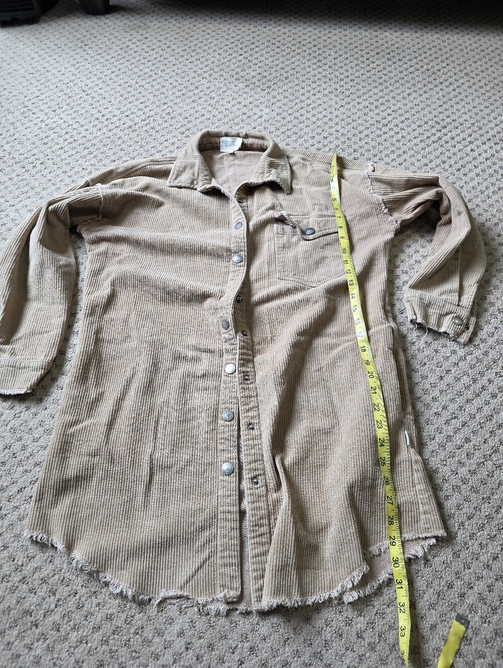 Bohme Corduroy Snap Shirt Jacket in Camel - Picture 8 of 9